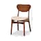 Baxton Studio Katya Mid-Century Modern Sand Fabric and Walnut Brown Finished Wood 2-Piece Dining Chair Set 183-11636-Zoro - alternate 7